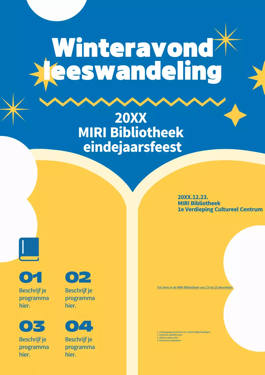 Blauw Simpel Leesevenement