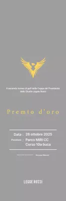 Placca per il torneo di golf con aquila