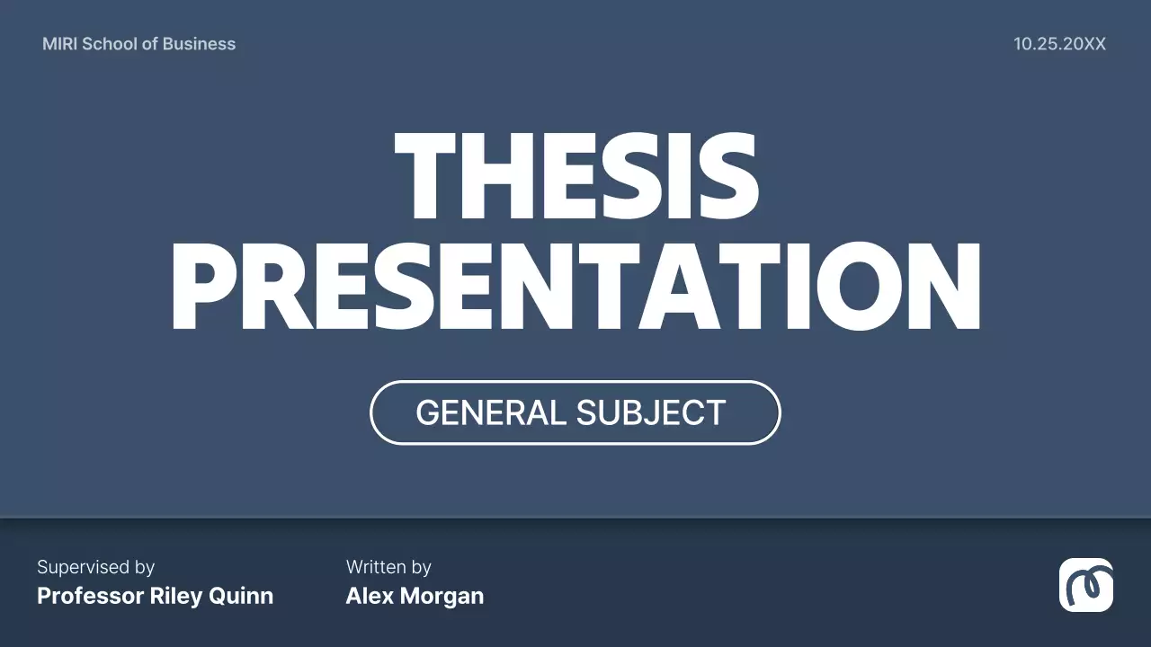 Blue Professional Thesis Presentation