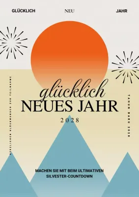 gelbe abstrakte indonesische Neujahrskarte