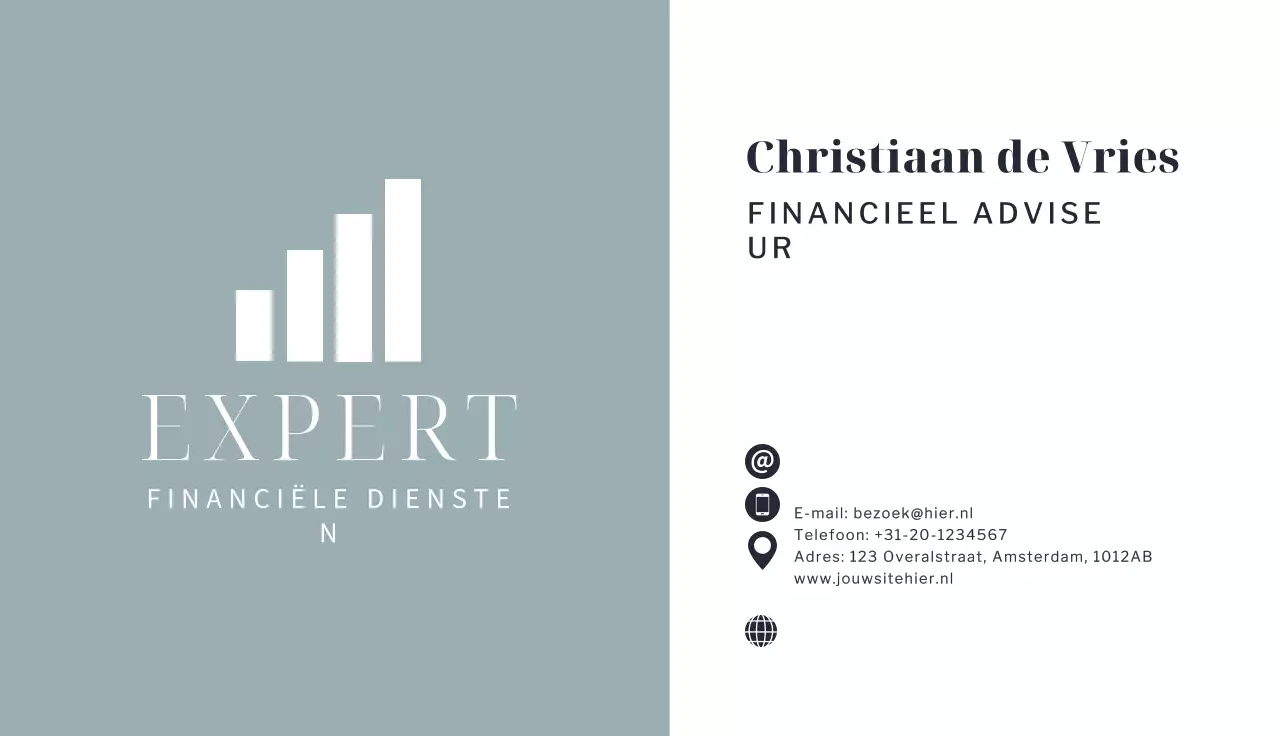 grijze professionele financieringskaart