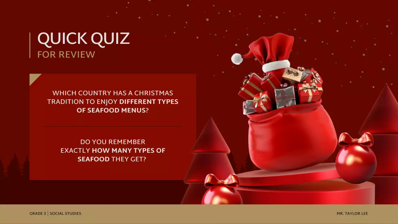 Red Traditional Christmas Presentation