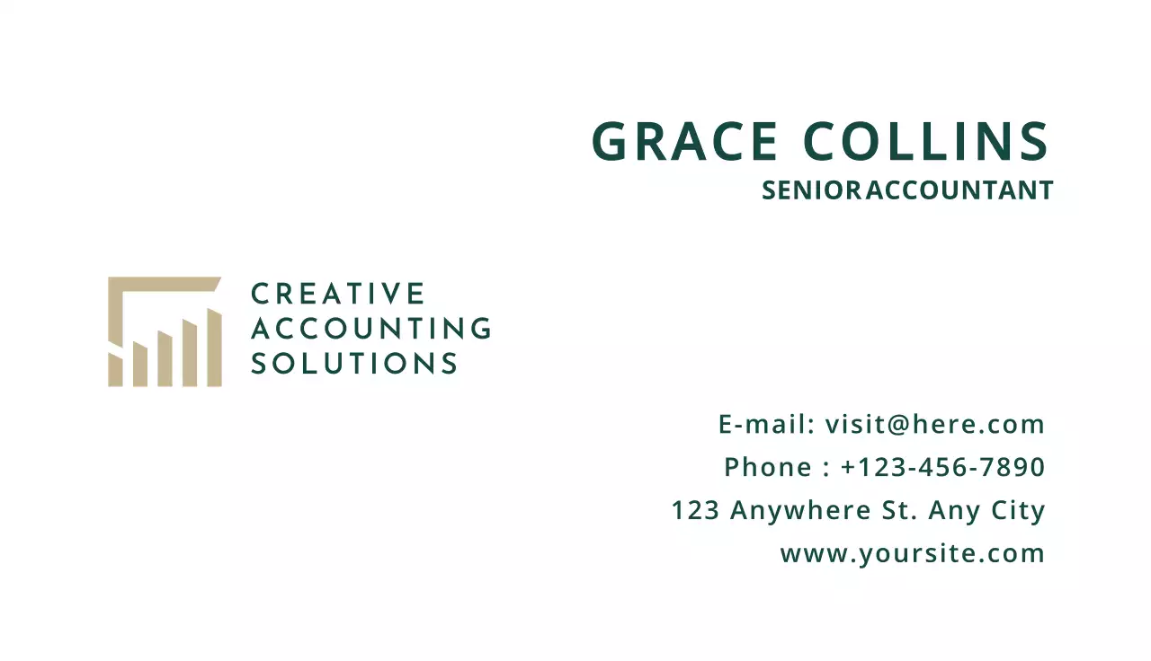 Beige Minimal Business Card