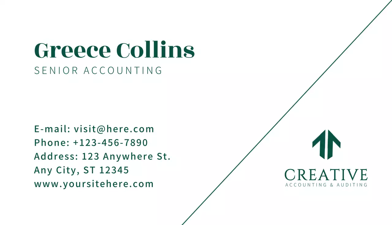 Green Professional Business Card