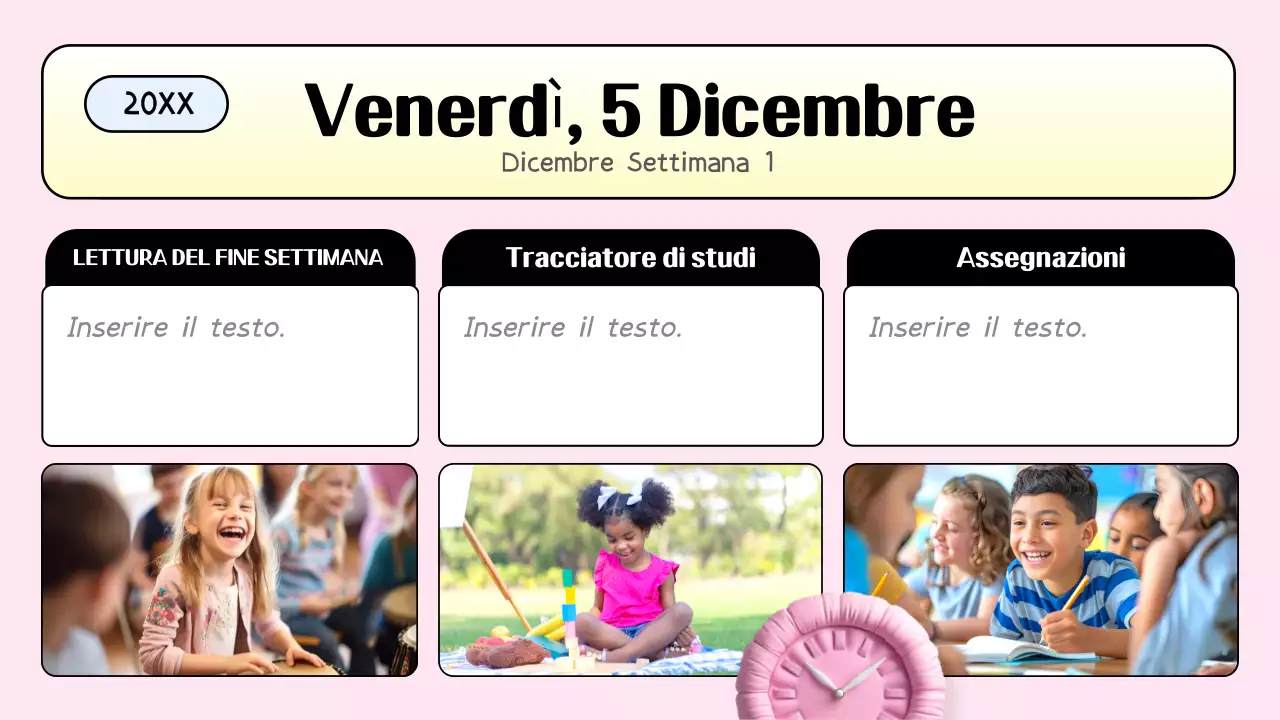 agenda di classe rosa di tendenza