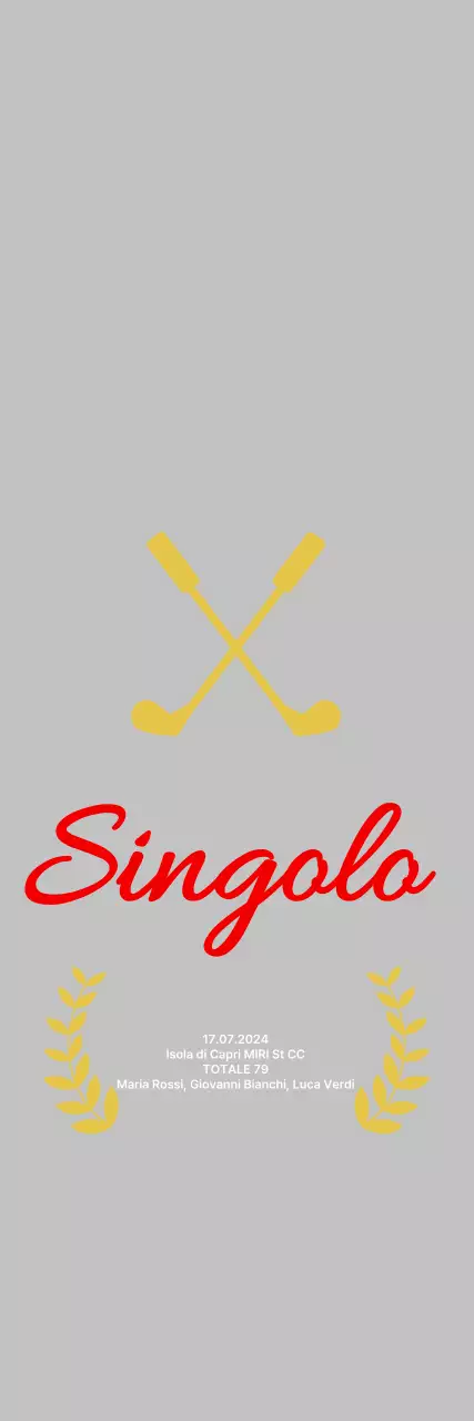 Targa da golf semplice grigia