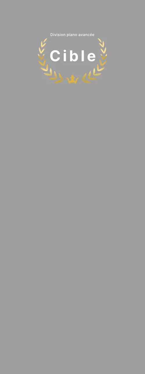 Plaque de concours de piano simple