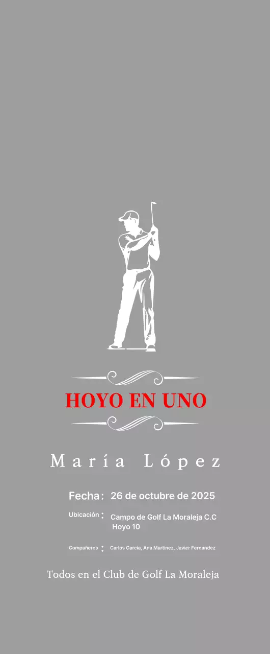 Placa clásica de golf con la ilustración de un golfista jugando al golf