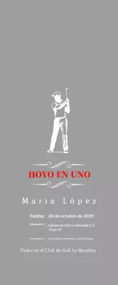 Placa clásica de golf con la ilustración de un golfista jugando al golf