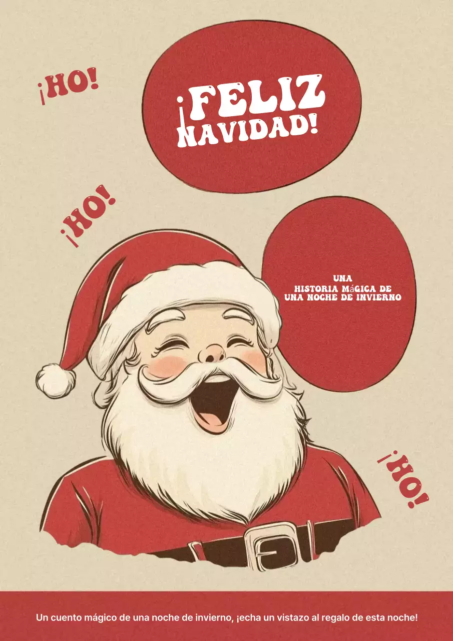 Tarjeta de Navidad Vintage Beige