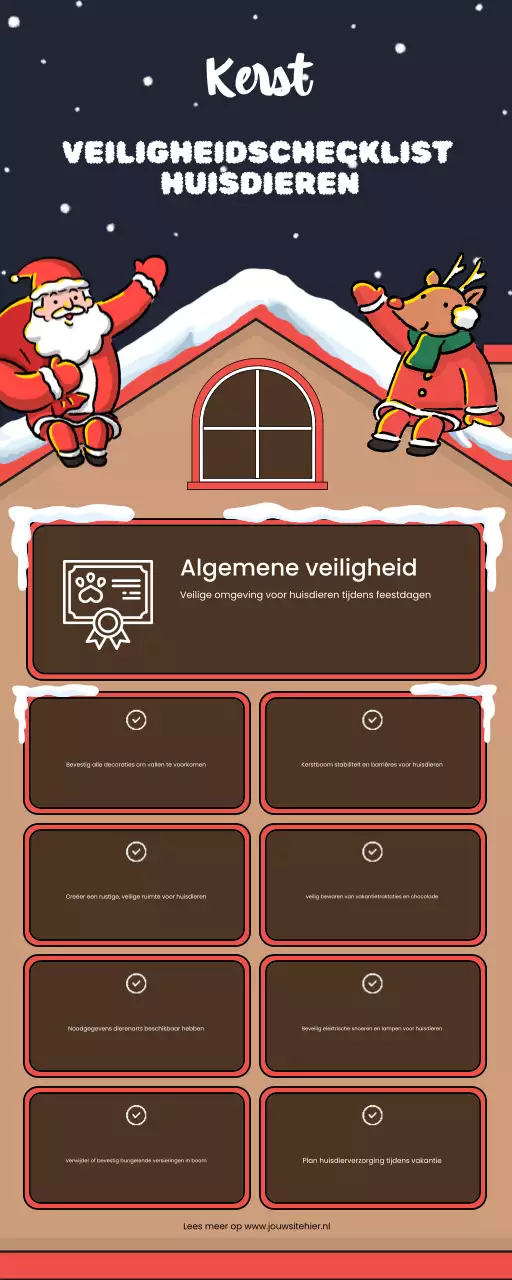 bruine feestelijke huisdieren checklist