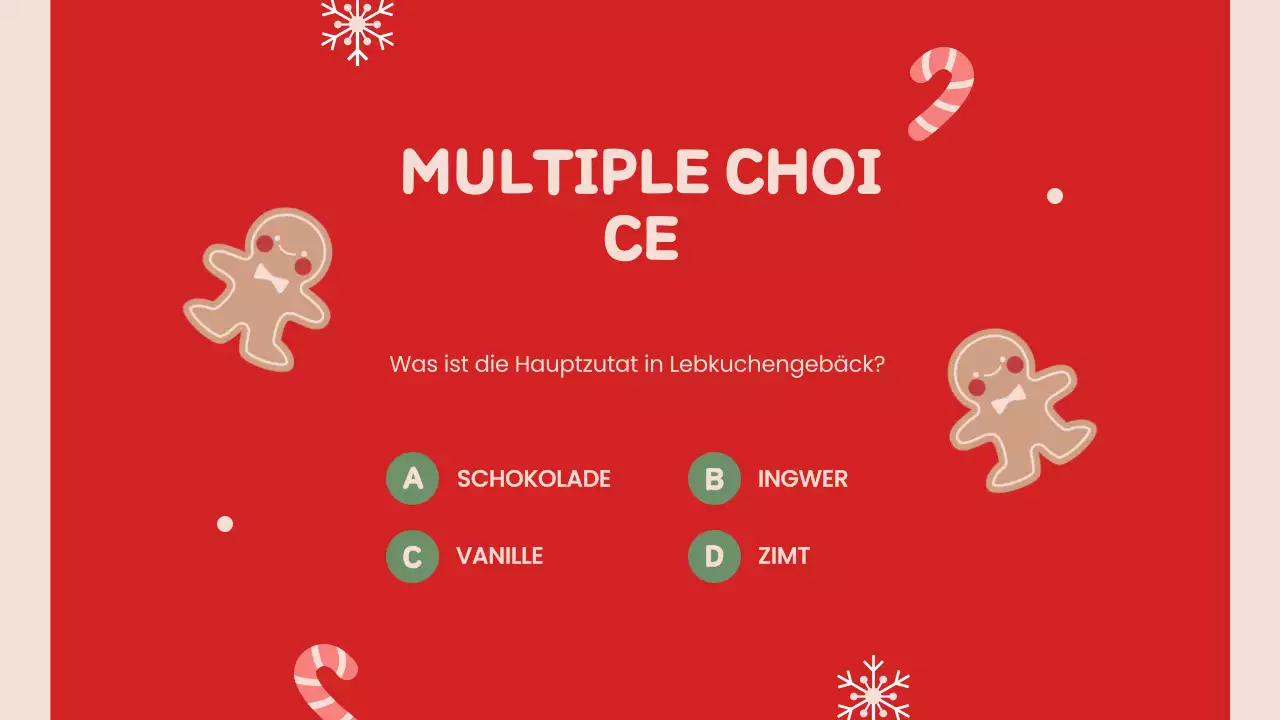 Rote Retro-Weihnachtspräsentation