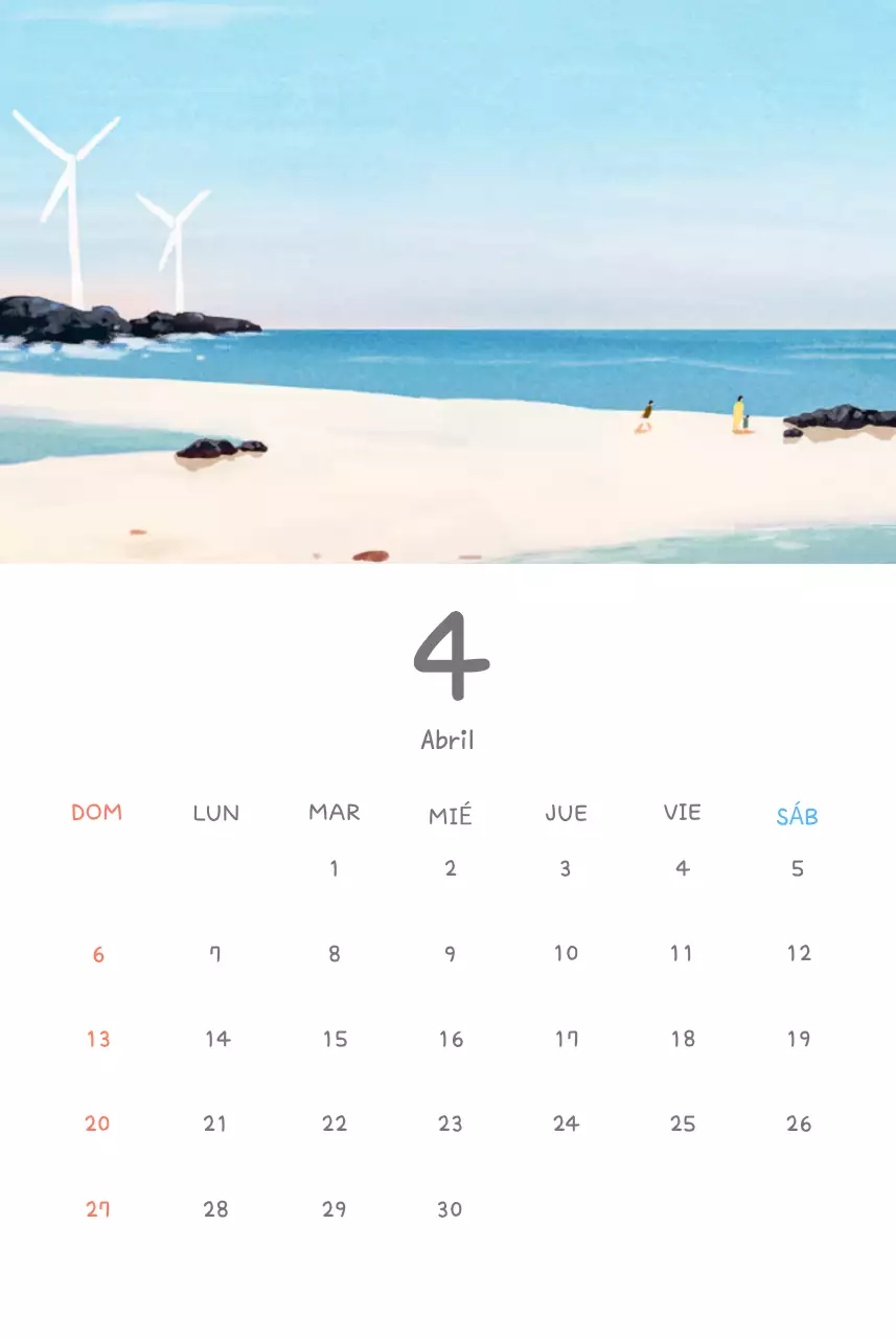 Simpáticos calendarios con adorables ilustraciones