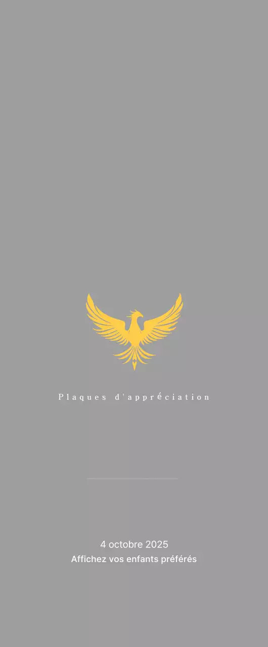 Trophée classique de tournoi de golf avec décoration phénix colorée