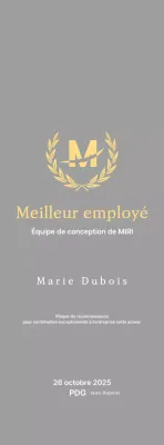 Belle plaque d'inscription avec des lauriers