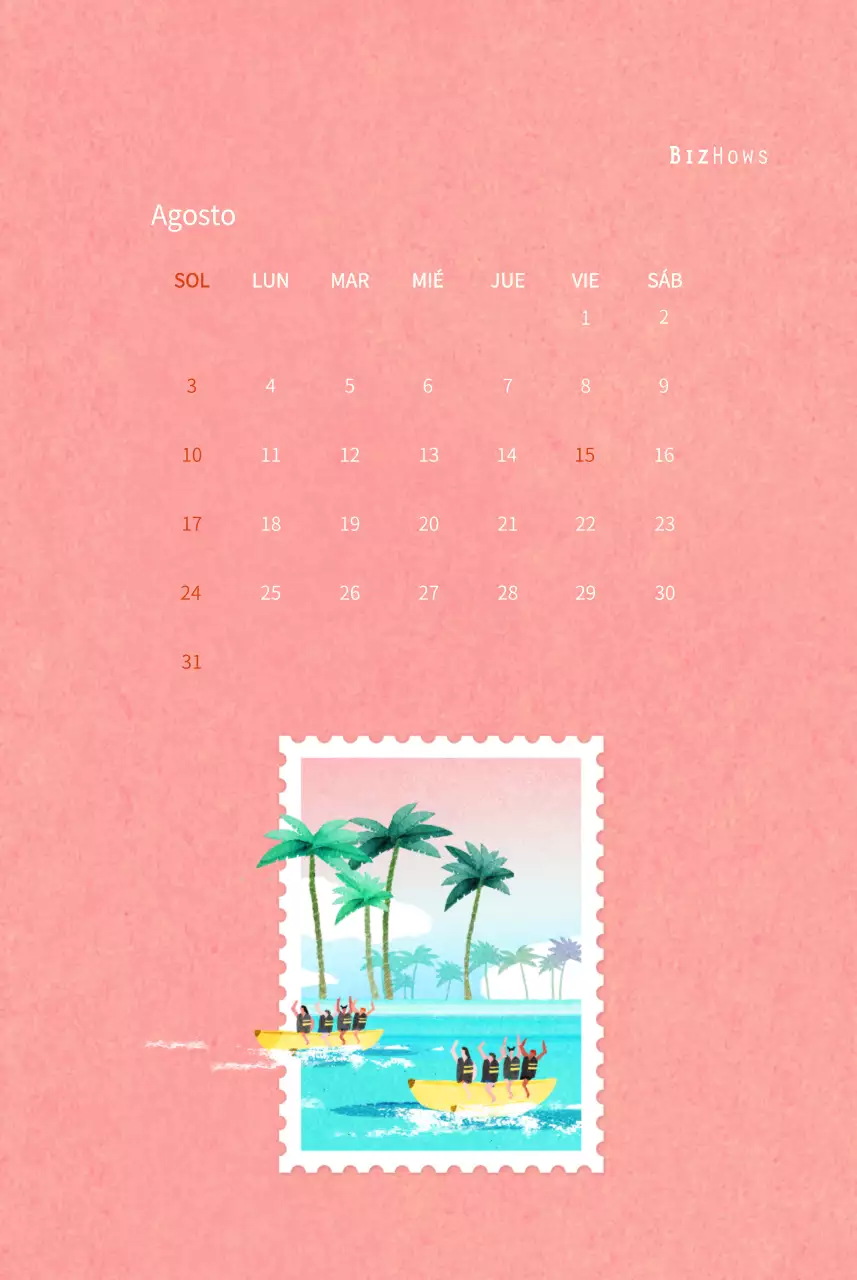 Calendario de Año Nuevo con cálidas ilustraciones