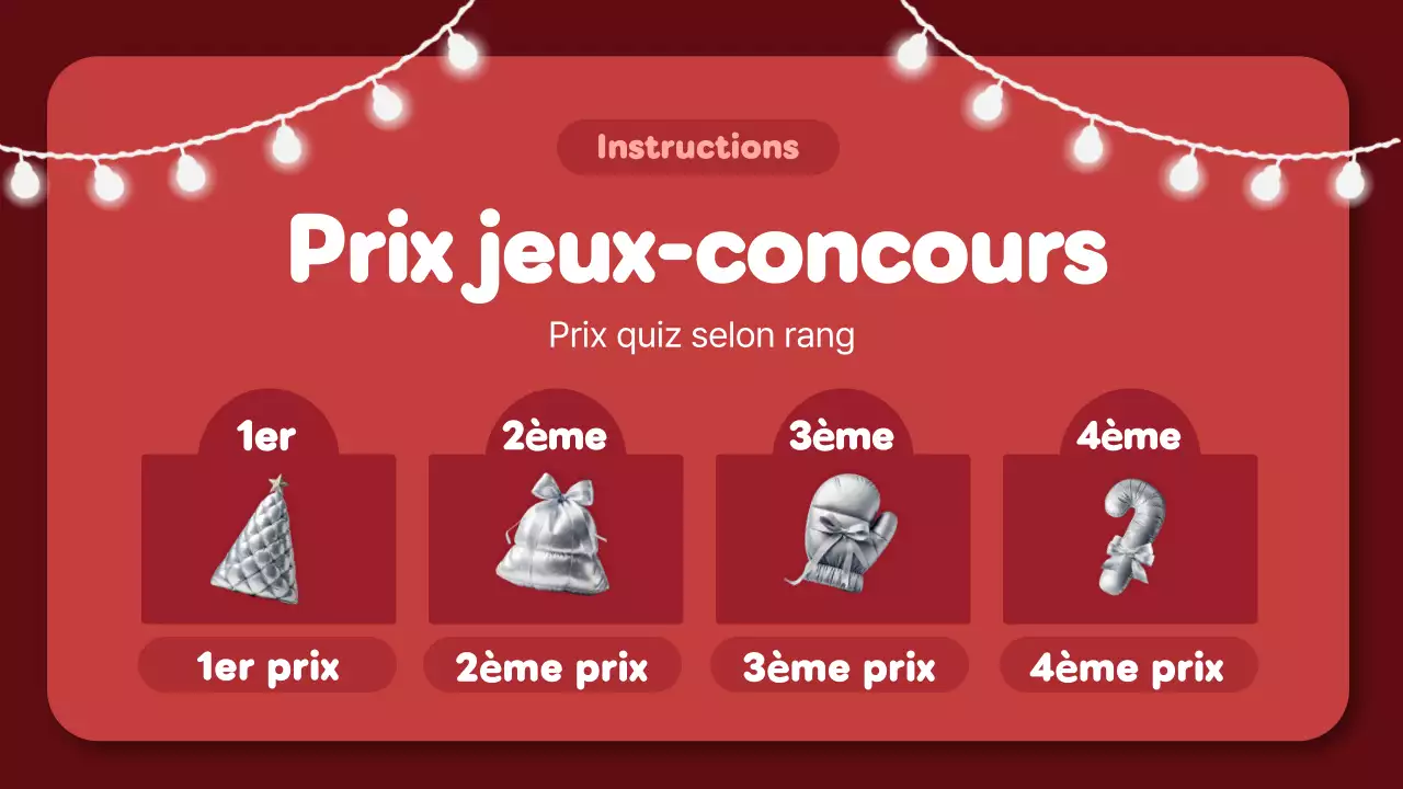 quiz de Noël à la mode rouge