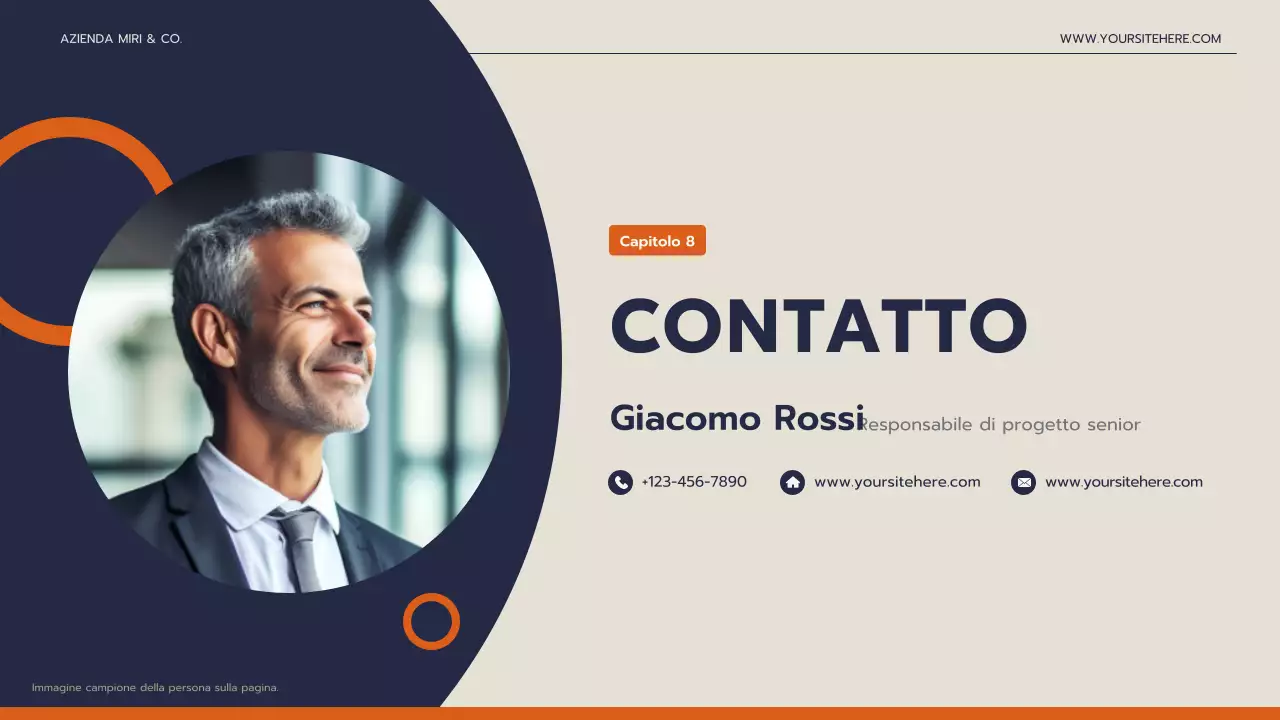 presentazione aziendale moderna della marina