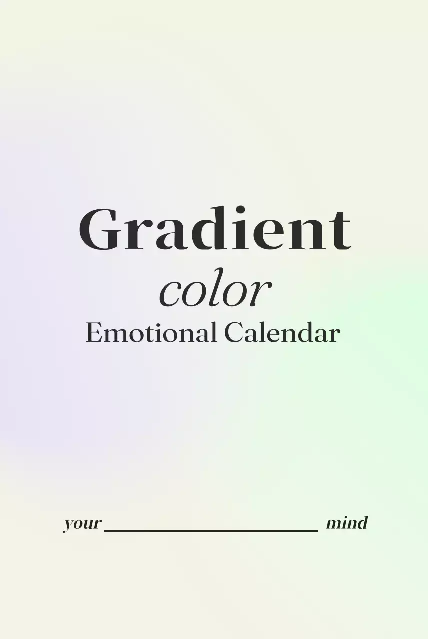 Kata-kata kalender minimalis gradien