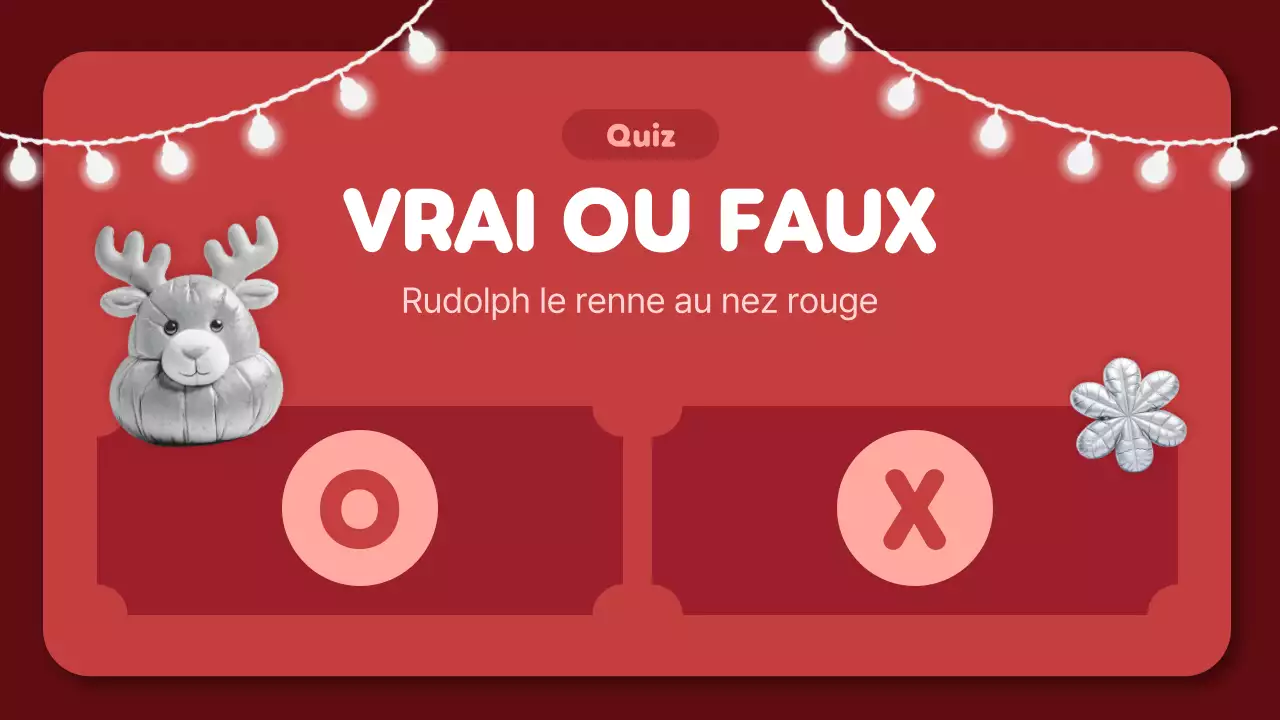 quiz de Noël à la mode rouge