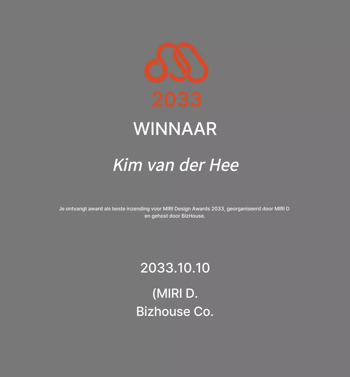 Grijze eenvoudige awards