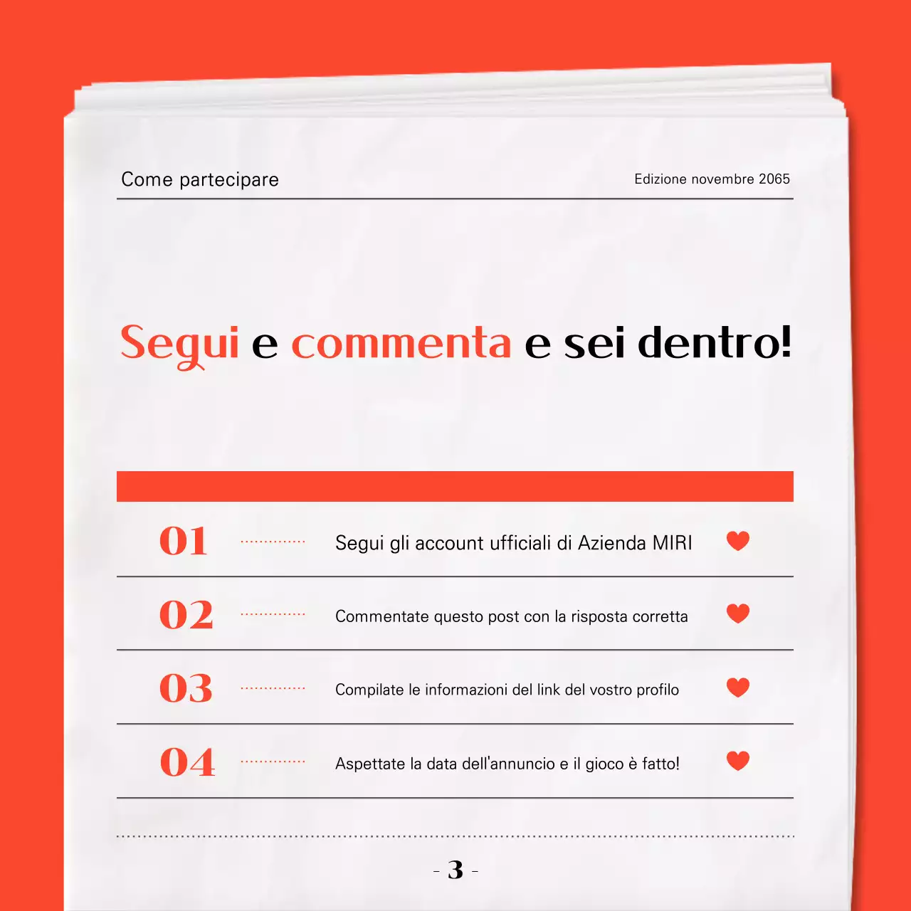 Guida agli eventi Red Modern