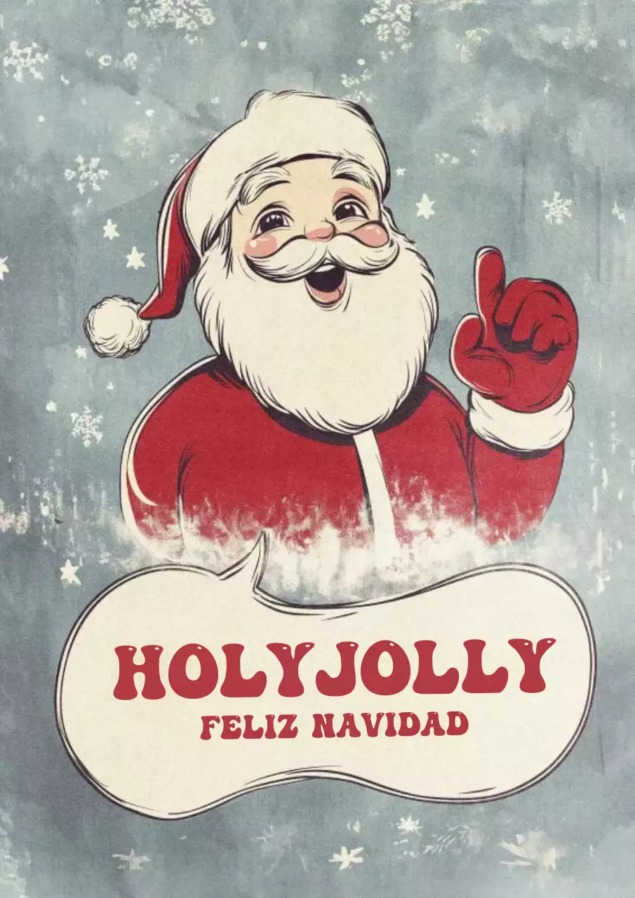 Tarjeta de Navidad Vintage Malva