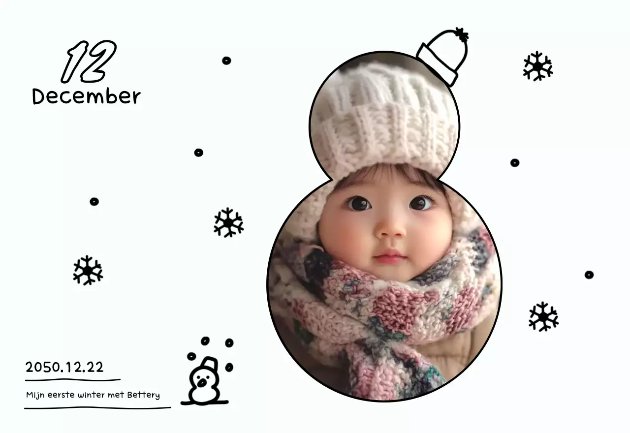 Gele nieuwjaarskalender