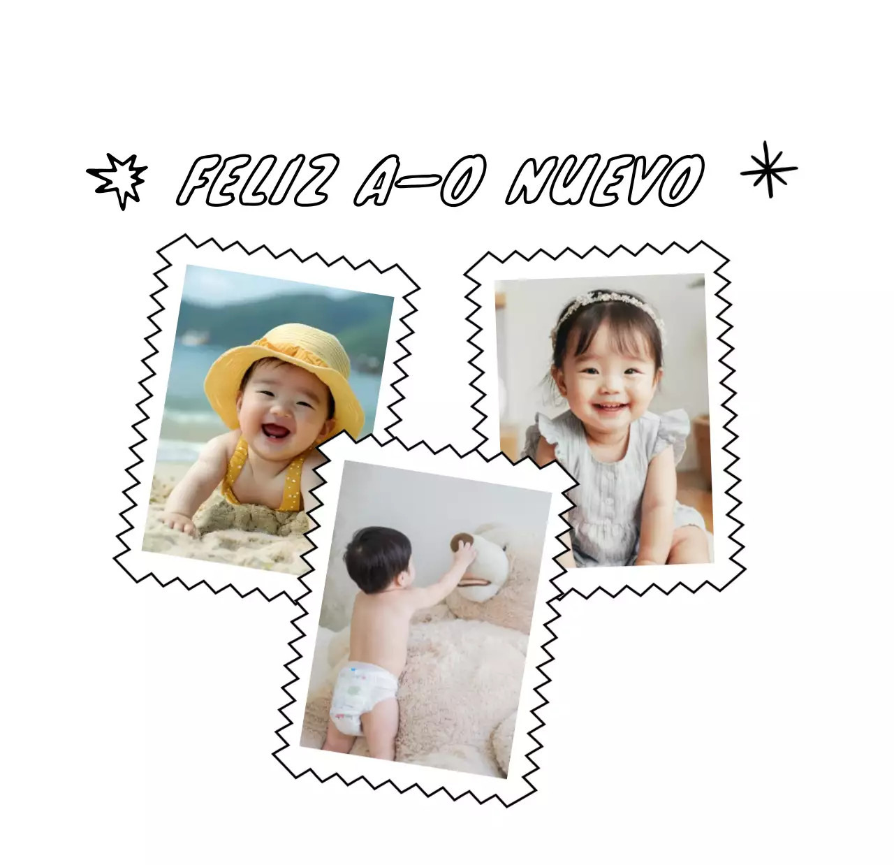 Calendario de Año Nuevo acogedor y blanco