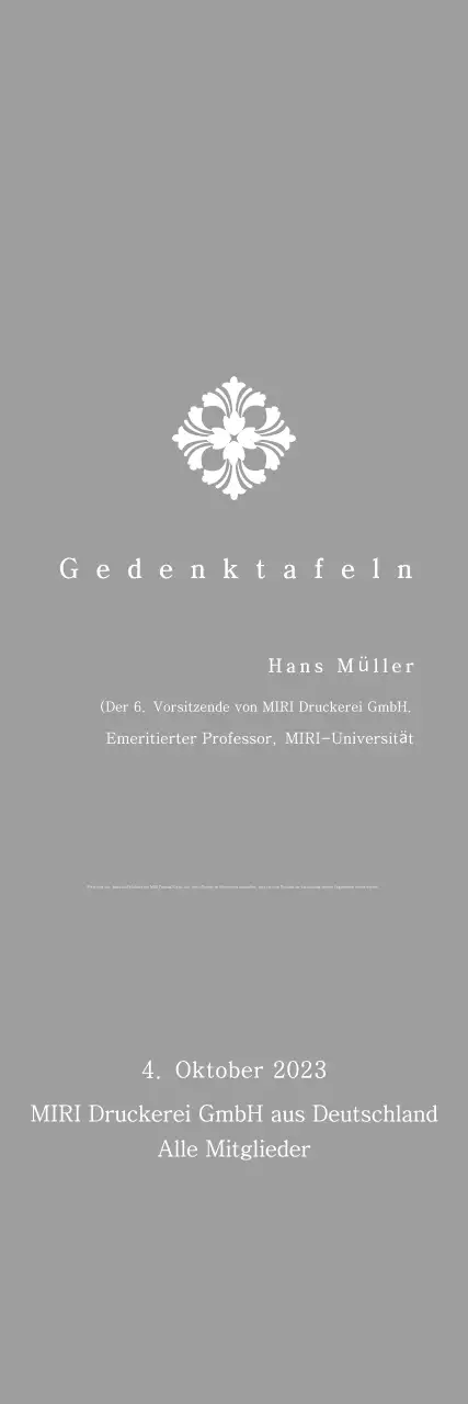 Klassische Auftragstafel mit Muster