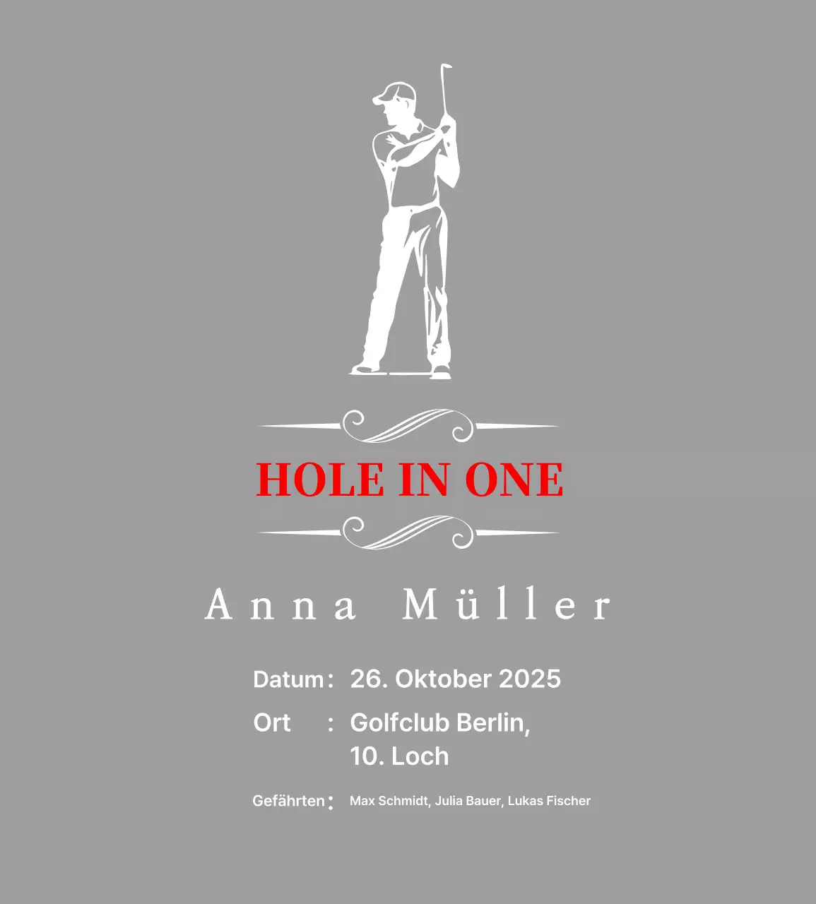 Klassische Golfplakette mit der Illustration eines Golfspielers