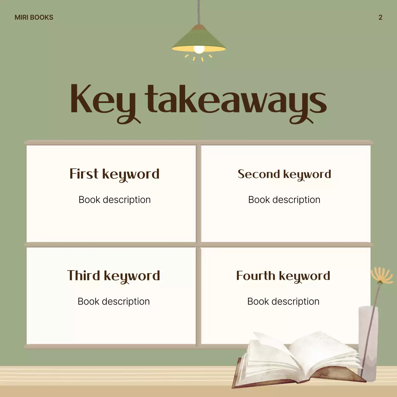 Green Simple Book Review Newsletter Instagram Carousel