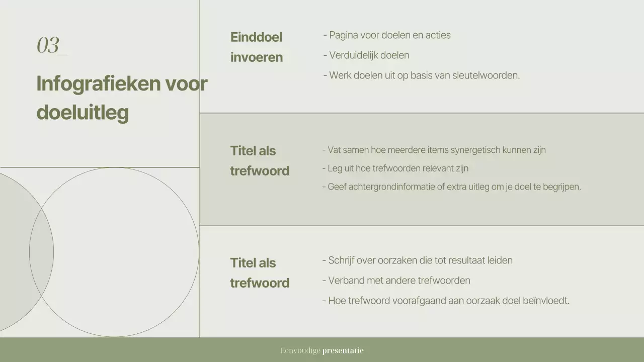 Khaki eenvoudige presentatiedocumentatie