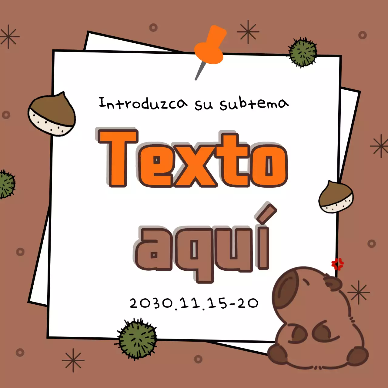 Cubierta otoñal en marrones y naranjas