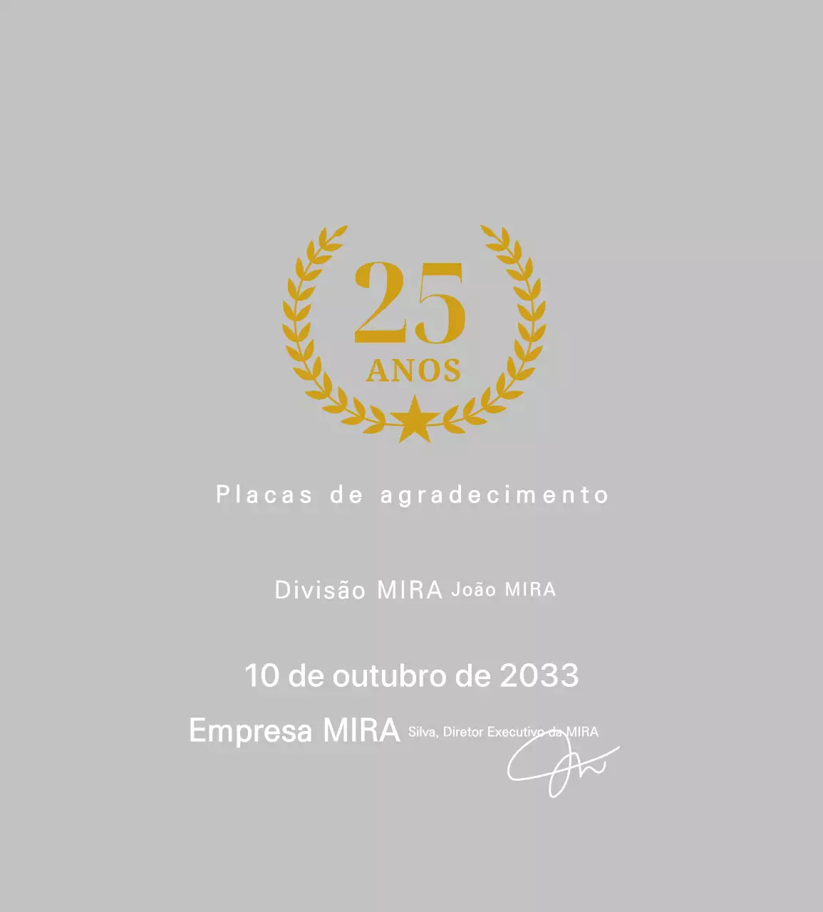 Placa comemorativa simples
