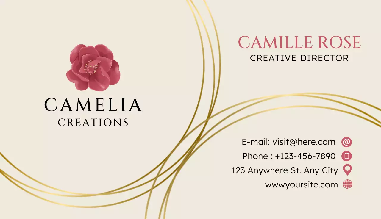 Beige Elegant Business Card