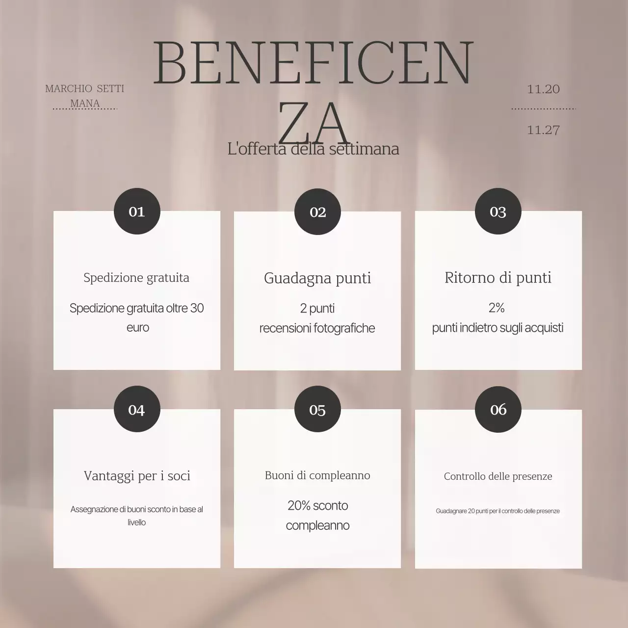 Semplice annuncio di marketing del marchio in beige