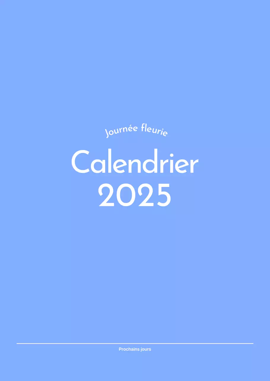 Calendrier photo de suivi des objectifs avec une touche de bleu