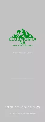 Placa Simple Montañismo Verde