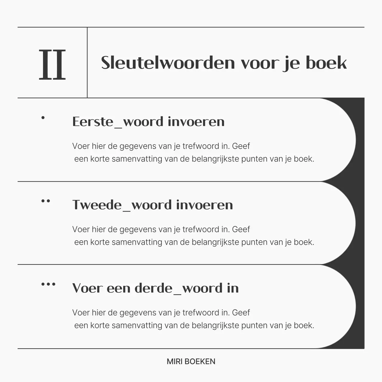 Een eenvoudige samenvatting van een boek in zwart-wit