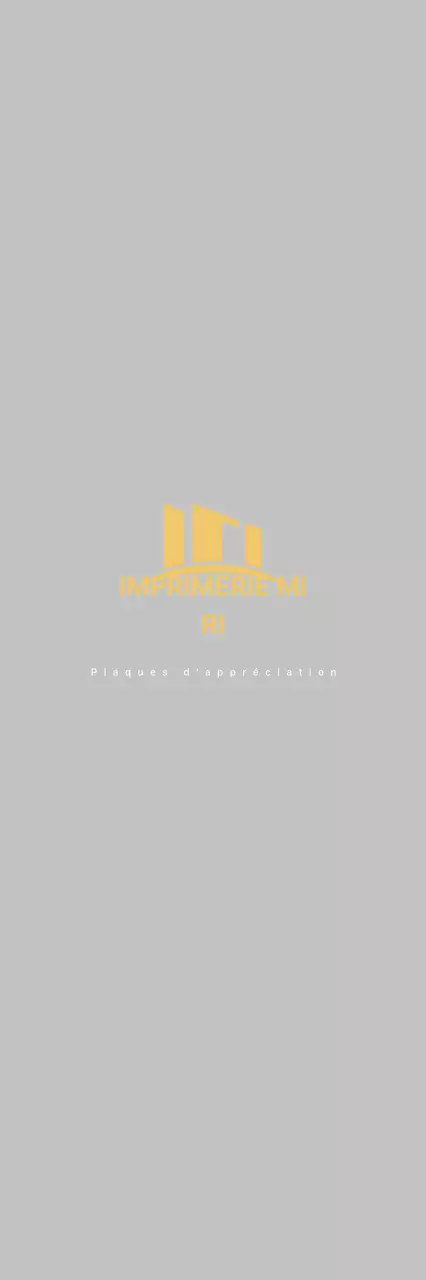 Plaque d'appréciation or Neat