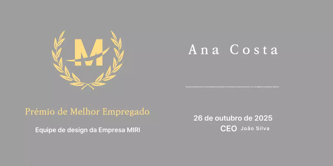Placa de inscrição com louros
