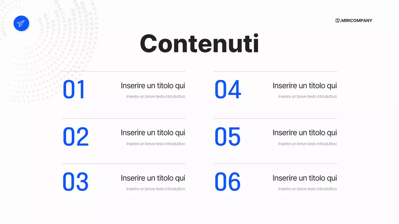 Un semplice business plan in bianco e blu