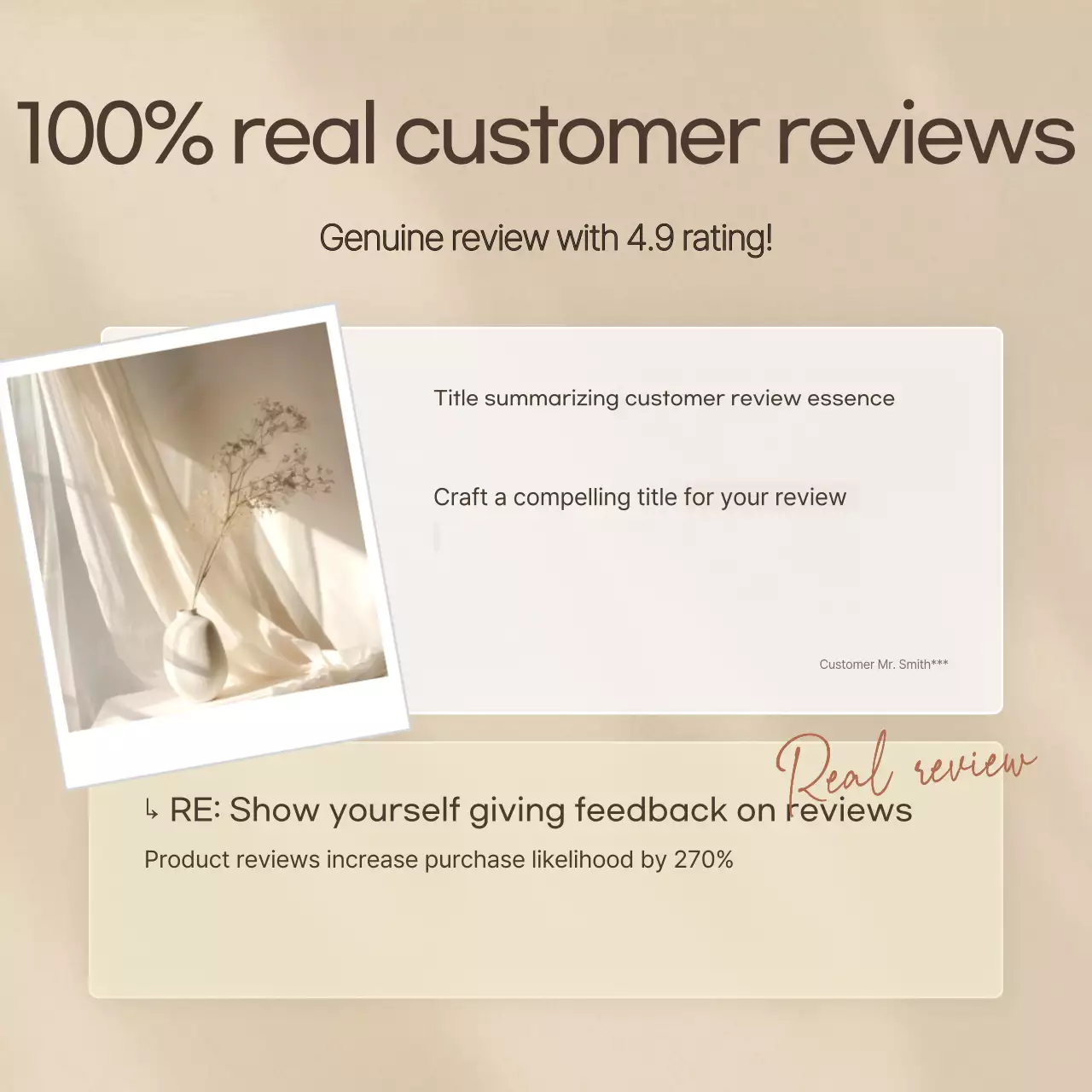 Guia de revisão elegante bege Instagram Carousel