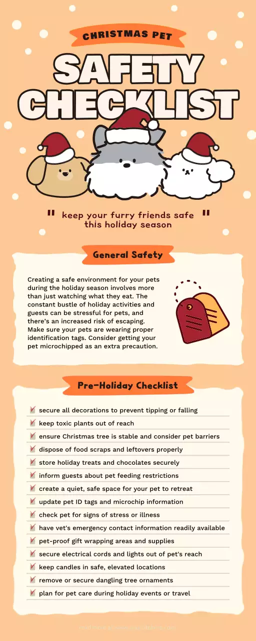 Orange Minimal Pet Checklist Guide Infographic