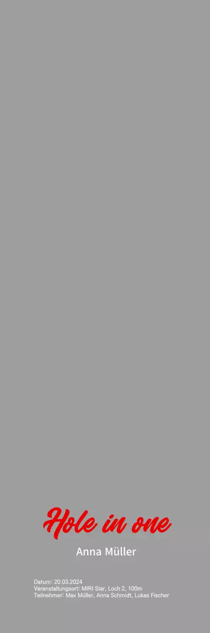 Einfaches Golf Hole-in-One