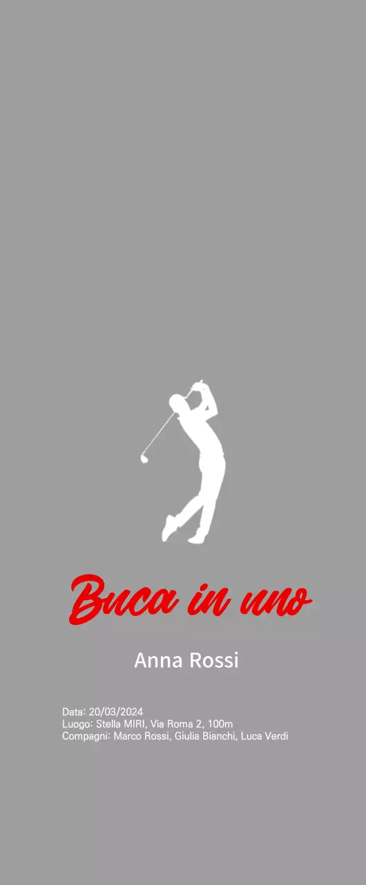 Celebrare il golf semplice