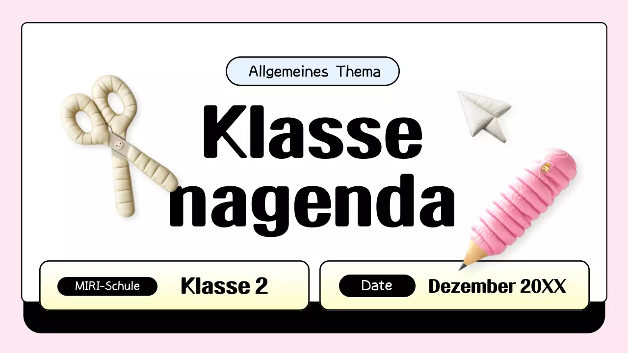 rosa trendy Klasse Agenda Planer
