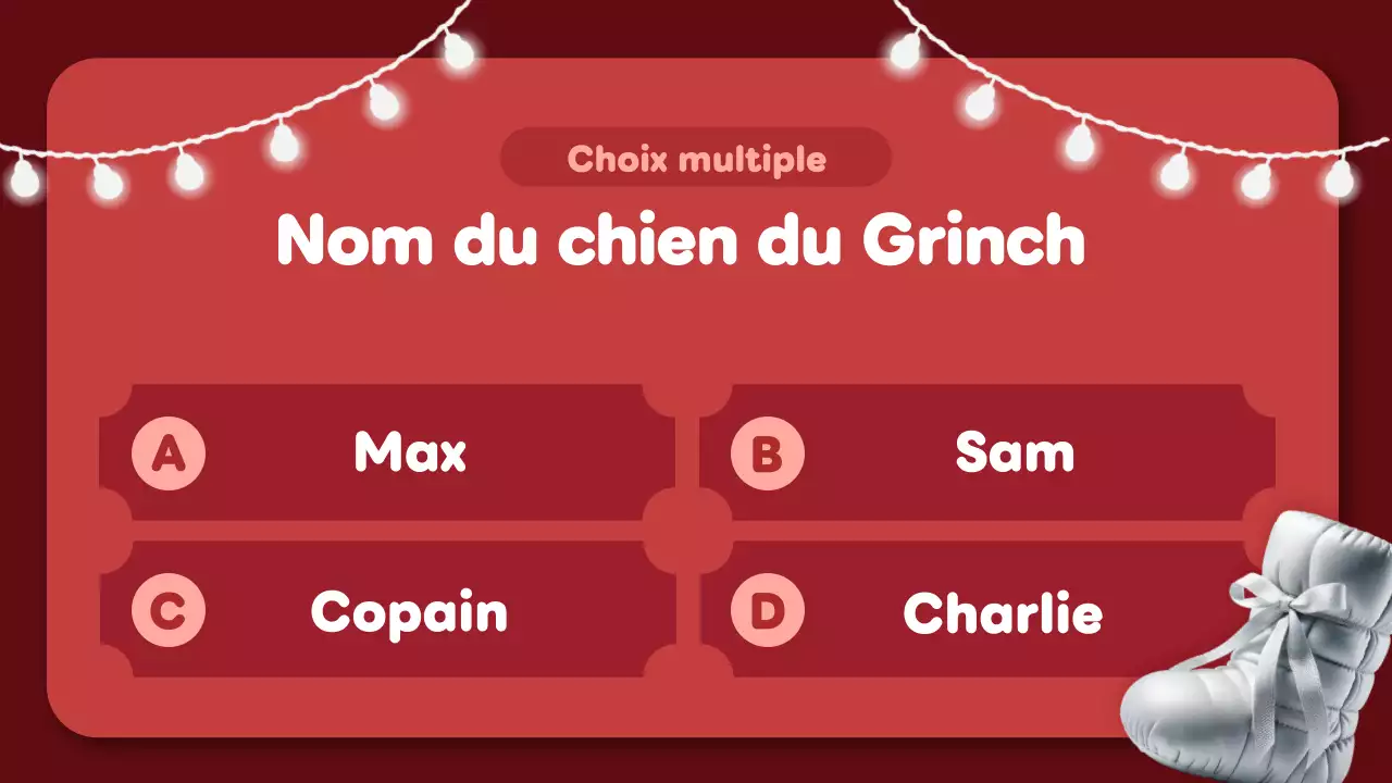 quiz de Noël à la mode rouge