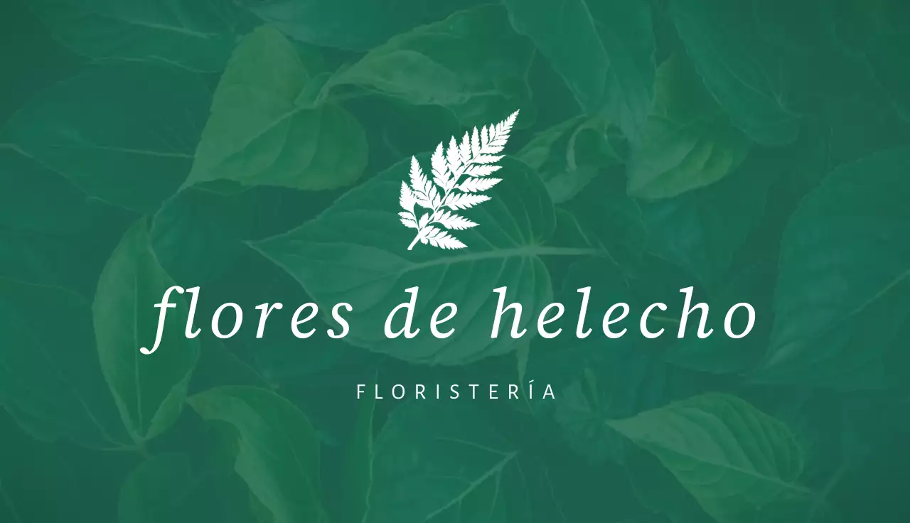 tarjeta verde de florista minimalista